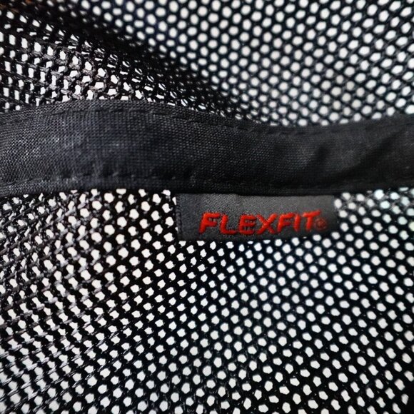 Columbia PFG Trucker Hat Black Patch American Flag Fishes OS Flexfit - Picture 7 of 7